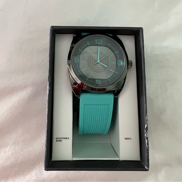 Mossimo men’s watch adjustable band grey and teal - Picture 3 of 4